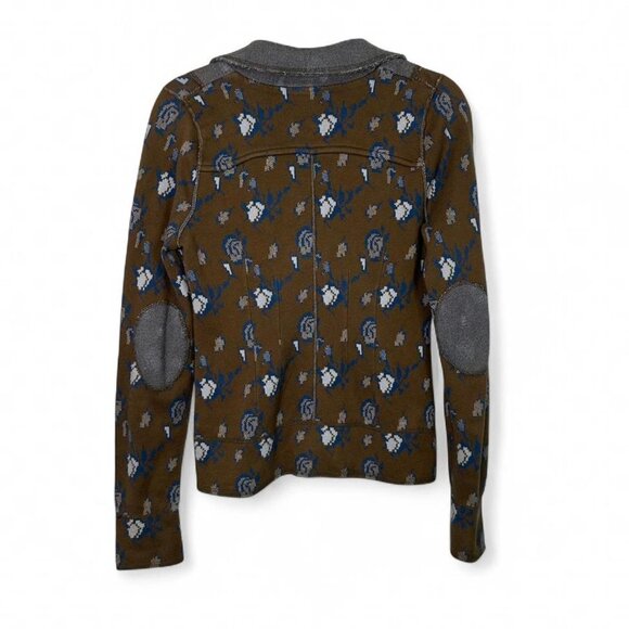 Anthropologie HWR Floral Jacquard Knit Button Down Cardigan - Picture 8 of 8